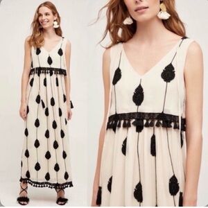 Anthropologie Moulinette Soeurs Black and Cream Maxi Dress